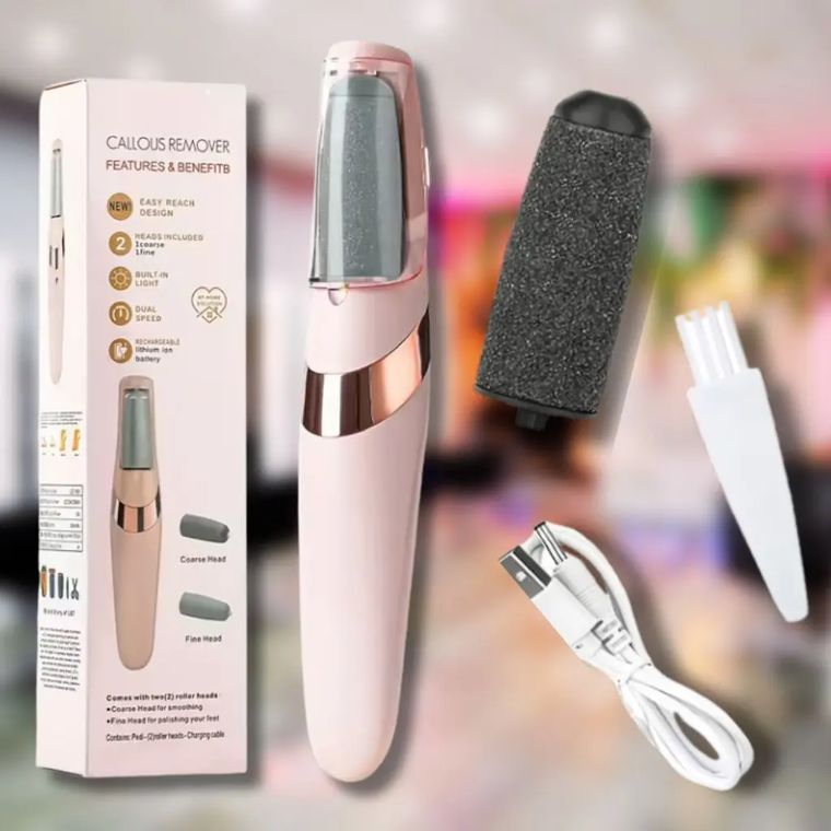La ponceuse, sa boîte et ses accessoires